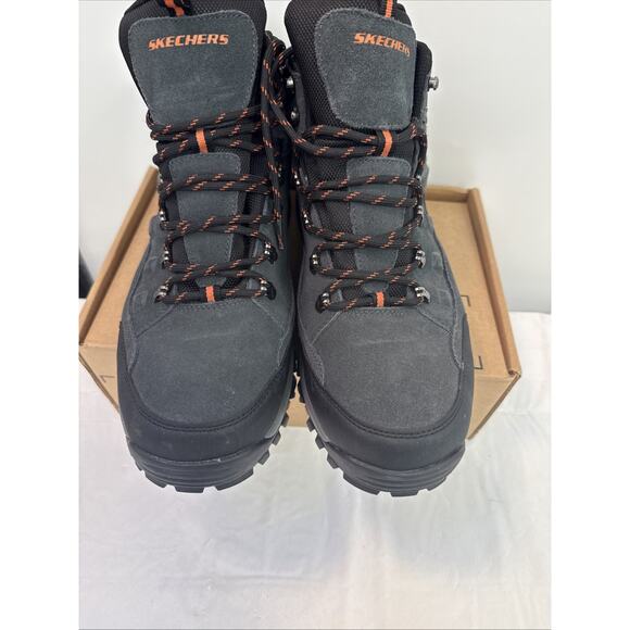 Skechers Mens Leather Relment Pelmo Waterproof Hiking Boots Size 14 Gray SN64869 main image 8